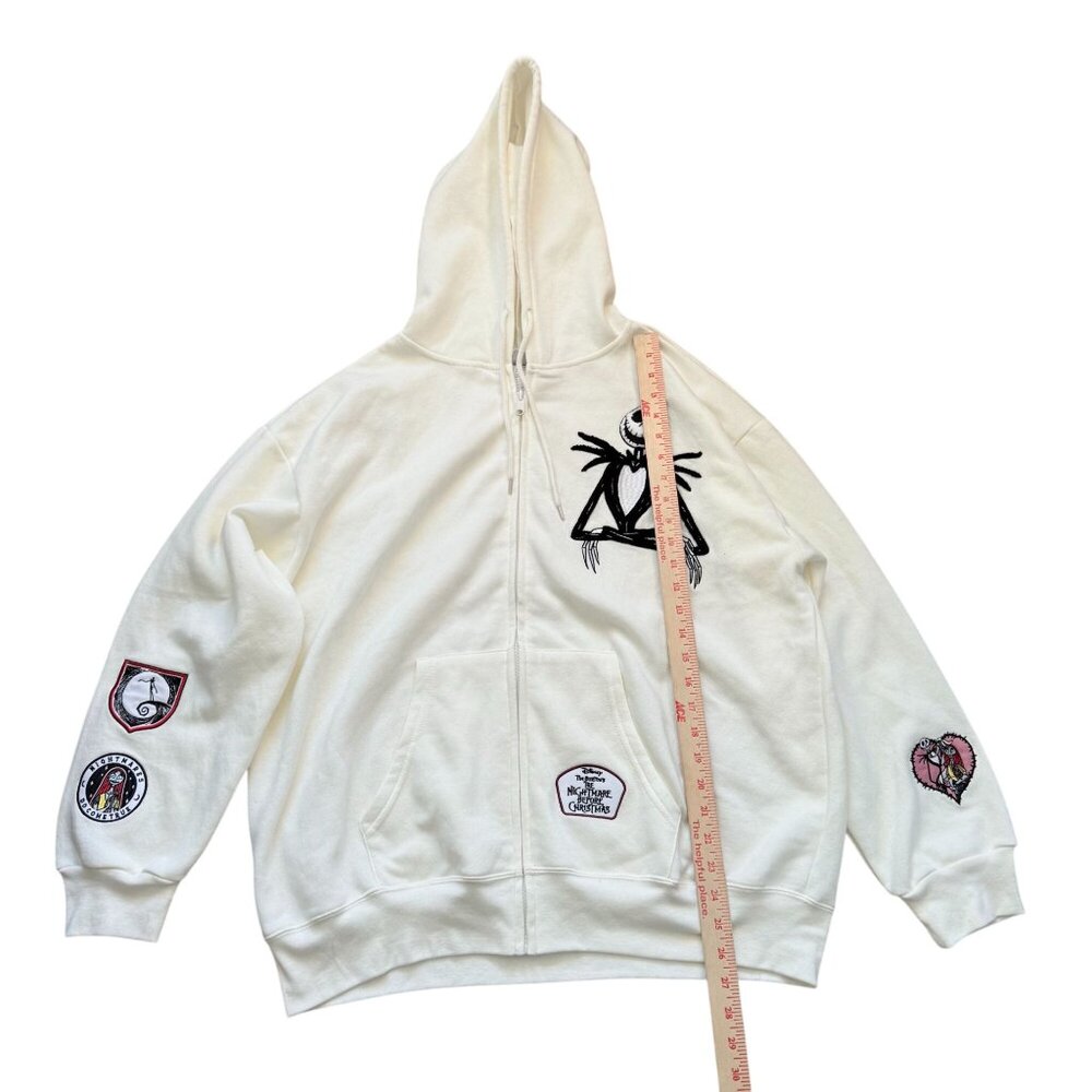 Disney The Nightmare Before Christmas Hoodie Sweatshirt Women's Size XXL Ivory - Picture 7 of 10